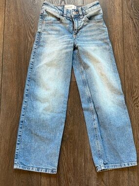Abercrombie Kids Light Blue High Rise Wide Leg Jeans